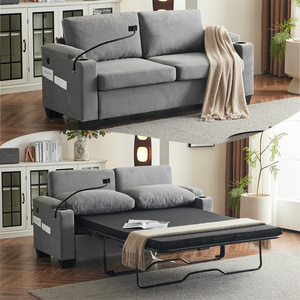 Canapé-lit Queen Loveliving neuf avec fonction de tirage, chargeur USB, support <span class=keywords><strong>pour</strong></span> téléphone portable, matelas amovible et pliable <span class=keywords><strong>pour</strong></span> chambre et appartement - Product Image 1