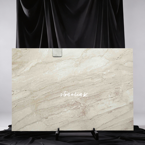Mármol Aida Premium, Losa de <span class=keywords><strong>Piedra</strong></span> Natural Neutra, Vetas Crema Elegantes, Versátil para Proyectos de Diseño de Interiores y Exteriores - Product Image 2
