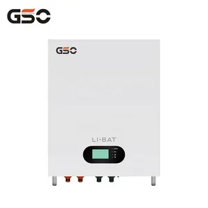GSO 48v 10kw 5kwh güneş pilleri güç duvar 24v pil paketi powerwall 51.2v 100ah 200ah 300ah ev lifepo4 lityum iyon batarya
