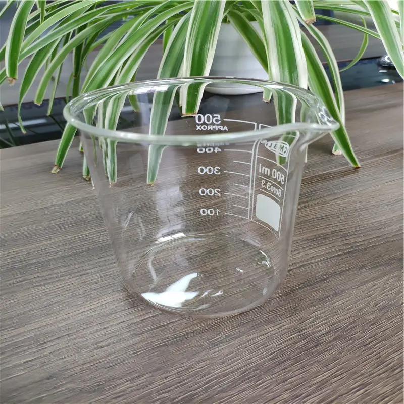 Düşük formlu özelleştirmek ölçüm temizle kuvars cam beher