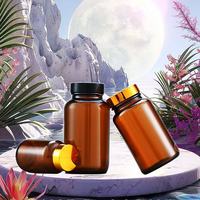 Bocal en verre à large bouche pour médicaments et gouttes oculaires avec bouchon à vis et diffuseur d'anches-Différentes tailles (65ml-500ml)