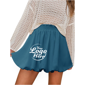 Women's High Waist Denim Shorts with Ruffled Pockets Casual <b>Mini</b> <b>Skirts</b> Bubble Skorts Inspired by <b>Tennis</b> Team - Product Image 3