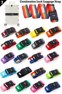 Customized Adjustable <strong>Luggage</strong> Safety <strong>Personalised</strong> Suitcase <strong>Straps</strong> <strong>Luggage</strong> <strong>Strap</strong> Long - Product Image 3
