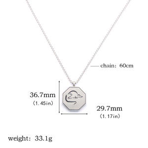 Accessoires Tendance Hip Hop Pendentif en Acier Inoxydable Collier Zodiaque Jackie <span class=keywords><strong>Chan</strong></span> - Product Image 6