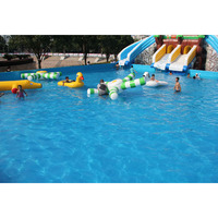 Parc Aquatique Thématique Commercial Géant avec Toboggan - Toboggan Aquatique Gonflable Crocodile avec Piscine