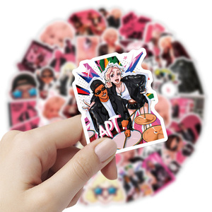 50 Uds. Hot Kpop Song APT álbum pegatinas <span class=keywords><strong>de</strong></span> grafiti para decoración <span class=keywords><strong>de</strong></span> pared <span class=keywords><strong>de</strong></span> teléfono Rosa moda Bruno Mars ROSE cantante pegatina - Product Image 5