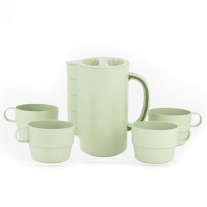 4 Pieces Outdoor in 1 Big Cup Case Bpa Free <b>Plastic</b> <b>Mugs</b> Set With Handles for Camping Hiking Backpacking Picnic - Product Image 1
