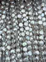 Perles d'eau douce naturelles Edwin, perles en vrac, forme bouton, blanches, 10-11 mm, qualité AAAAA, pour la fabrication de bijoux, trou droit
