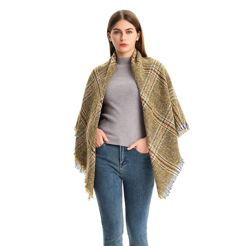 Дубай теплая Пашмина кисточка шаль роскошный знаменитый бренд модные зимние шарфы кашемировый клетчатый дизайнерский шарф для женщин