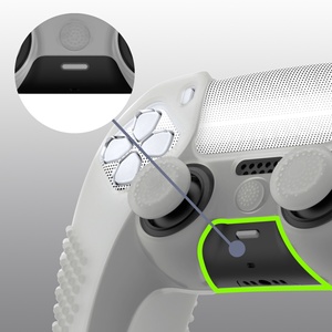 For PS5 <b>Controller</b> Rubber Cover - Glow in Dark-Green Enhanced Bumpy <b>Grip</b> Protection - Product Image 6