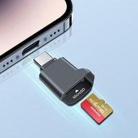 Lecteur de carte Mini TF Type-C 2.0, stockage externe, noir, extensible, pour clé USB C 2.0 Mini TF