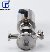 Válvula de Muestra Neumática Industrial de Acero Inoxidable 304/316L, Aséptica, Higiénica, con Abrazadera, de Alta Calidad, Tamaño Personalizado de 1/2"-2"