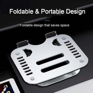 Soporte Plegable y Ajustable para Laptop/Tablet, de Aluminio de Lujo, con Diseño Hueco para Disipación de Calor - Product Image 3