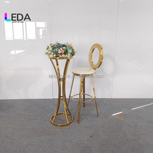 LEDA Wedding Centerpieces <b>Table</b> Decorations Gold Metal Indoor Outdoor <b>Tall</b> Flower Stand - Product Image 1