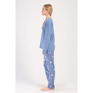 Pijama de satén con encaje Suprem XXL o Uzun Lyc, talla única, transpirable y sexy, con estampado y diseño sin mangas para invierno. - Product Image 3