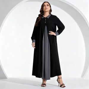 Robe Abaya de Luxe en Polyester de Style Moyen-Orient pour Femmes Musulmanes Fournisseur en Gros Personnalisé ODM - Product Image 3