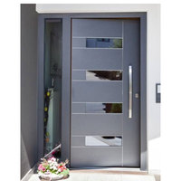Pintu Keamanan Logam Terlaris untuk Rumah dengan Pintu Ayun Gaya Amerika Gerbang Masuk Modern