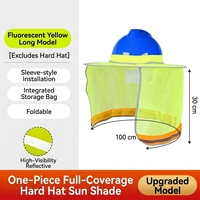 Pare-soleil pliable en maille de 100 cm pour casque de chantier, utilisation extérieure et maintenance, protection intégrale du cou