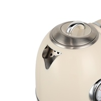 Bouilloire électrique rétro en acier inoxydable de 1,5 L, 1500 W, avec thermomètre, arrêt automatique, double paroi, pour la maison et l'hôtel
