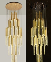 Lustres en cristal Fluo ODM/OEM en métal et cristal, haute performance et excellent rapport qualité-prix, pour escalier