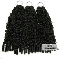 Extensions de cheveux humains Afro Kinky Curly Feather Crochet invisibles, style bohème, pour femmes