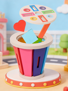 2026 Newly Designed Wooden 3-in-1 <b>Shape</b> Paired Educational Toys Children's Color Recognition Building <b>Blocks</b> Game - Product Image 5