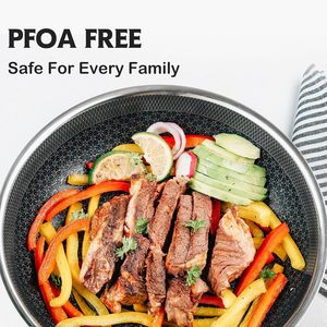 ty-Kitchenware Tri-Ply Stainless Steel Fry Pan Honeycomb Non-stick Inside with Flat Glass Lid and Stainless Steel Handle - Product Image 4