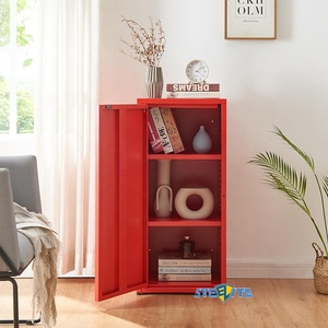 Nhà máy duy nhất cửa thép tủ quần áo tủ quần áo hiển thị nhỏ lưu trữ sideboard nhà văn phòng kim loại sắt đỏ Tủ tập tin phòng khách - Product Image 3