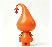 Figurine personnalisée Orange Drop Elf en PVC, personnage de dessin animé, statue, usine chinoise, OEM, figurine personnalisée pour la vente en gros de produits de marque