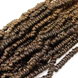 Extensions de cheveux synthétiques pré-bouclées Bomb Twist pour tresses, dreadlocks, style Springy Passion, crochet, trame unique, 14 pouces, 24 mèches - Product Image 4