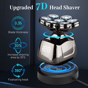 Rasoio Elettrico <span class=keywords><strong>Professionale</strong></span> 6 in 1 Ricaricabile USB, Impermeabile, <span class=keywords><strong>per</strong></span> <span class=keywords><strong>Barba</strong></span> e Testa, Macchina <span class=keywords><strong>per</strong></span> Rasatura Maschile - Product Image 4