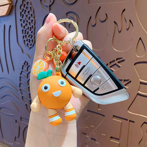2025 Hot Sale Trendy Cute Girl Car Key Chain Couple Accessories Fruit Series Shiba Inu <b>Plastic</b> 3D Multifunction Ready to Ship - Product Image 2