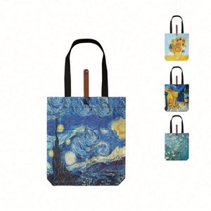 Sacs fourre-tout en coton réutilisables, écologiques, à motifs, nouvelle mode, vente en gros d'usine, sacs de courses pliables, couleur personnalisée - Product Image 1