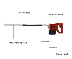 Vibrador de Concreto Eléctrico Mezclador de Cemento con Aguja Vibrador de Concreto Manual Pequeño - Product Image 6