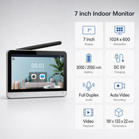 Kit d'interphone vidéo pour villa, appartement, bureau, hôtel, écran intérieur de 7 pouces, caméra à 160 degrés et audio bidirectionnel