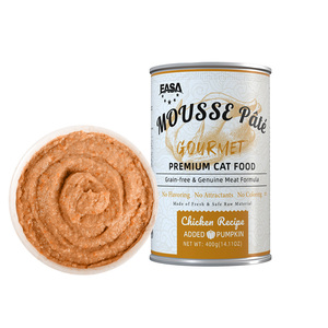 Nourriture humide gourmet en mousse et pâtée, recette poulet et citrouille, nourriture humide douce et nutritive <span class=keywords><strong>pour</strong></span> chiots, chatons, chiens et chats adultes, personnalisation OEM ODM - Product Image 6