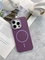 Nouveau étui de téléphone à aspiration magnétique à anneau fin givré de haute qualité pour iPhone 11 12 13 14 15 16 Promax accessoires de téléphone Anti-chute