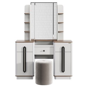 Ensemble de meubles de chambre à coucher complet et moderne, lit rembourré, armoire, coiffeuse, collection de design haut de gamme Lusso WOODEX pour la maison - Product Image 2