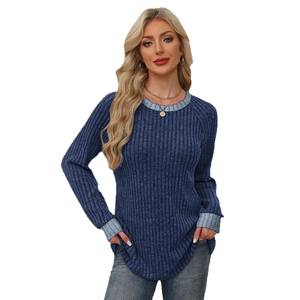 Women's Autumn Pullovers Long Sleeve Casual Breathable Thick Solid Pattern Rugged Wire <b>Mesh</b> Loose Fit Fashion <b>Tops</b> - Product Image 3
