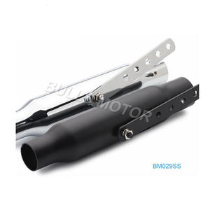 Para <span class=keywords><strong>Harley</strong></span> <span class=keywords><strong>Davidson</strong></span> silenciador de escape Cromo Negro Universal motocicleta escape Cafe Racer silenciador Moto 38mm - Product Image 1