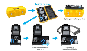 Épisseuse de fibres optiques 41S+ du Japon, cisaille CT-50, temps d'épissage de 7 secondes, batterie 4000 mAh, 5000 épissures, 1,3 kg pour réseaux FTTX 4G/3G/GPRS - Product Image 3