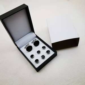 高级ディスプレイギフトボックスカスタムロゴ入り2カフスと6スタッドセット高级ジュエリーコンテナ - Product Image 3