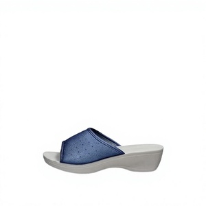 Blue Wedge Slide Sandals Women Open Toe Mule Slippers Lightweight Casual Outdoor Summer <b>Shoes</b> - Product Image 4