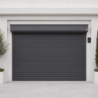 Porte de garage automatique enroulable en alliage d'aluminium coupe-vent, résistante au feu, pour villa résidentielle, volet roulant supérieur