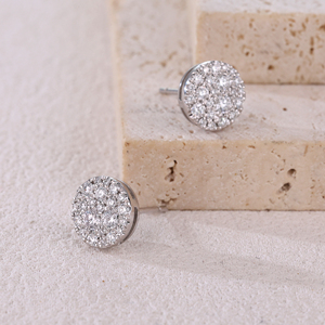 Lujo 18K oro sólido directo de fábrica de alta calidad diamante Natural hermosos pendientes de tuerca entrega rápida regalo de cumpleaños para mujer - Product Image 6