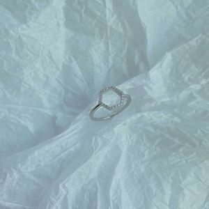 Dylam New Arrival Hot Selling Simple Style Pentagon <b>Rings</b> 5A Level <b>CZ</b> Stone S925 Sterling Silver <b>Rings</b> Designs Women Jewelry - Product Image 5