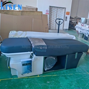 Sillón de peluquería Kisen con masajeador reclinable, cama de masaje para lavado de cabello, terapia capilar, cama de masaje para champú con vaporizador - Product Image 5