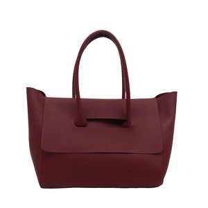 Elegant Womens <b>Tote</b> Bag Minimal Solid PU Leather Large Capacity Top Handle Shoulder Purse For Daily Wear - Product Image 6