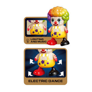 2024 nuevo juguete <span class=keywords><strong>de</strong></span> <span class=keywords><strong>payaso</strong></span> <span class=keywords><strong>de</strong></span> plástico musical con batería ligera funciona bebé caminar bailando juguetes para niños - Product Image 4