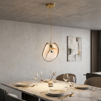 Lustre LED en verre européen de luxe, lampe suspendue moderne, commande par interrupteur, éclairage décoratif de plafond pour salon et salle à manger